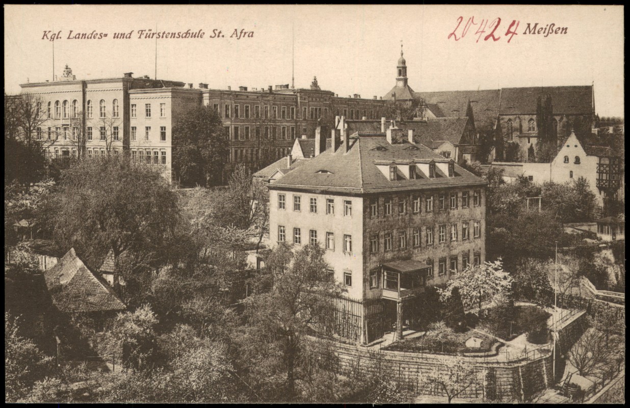 zoom: Image side vintage Postcard from 1917: Gymnasium St. Afra Totale:: Meissen