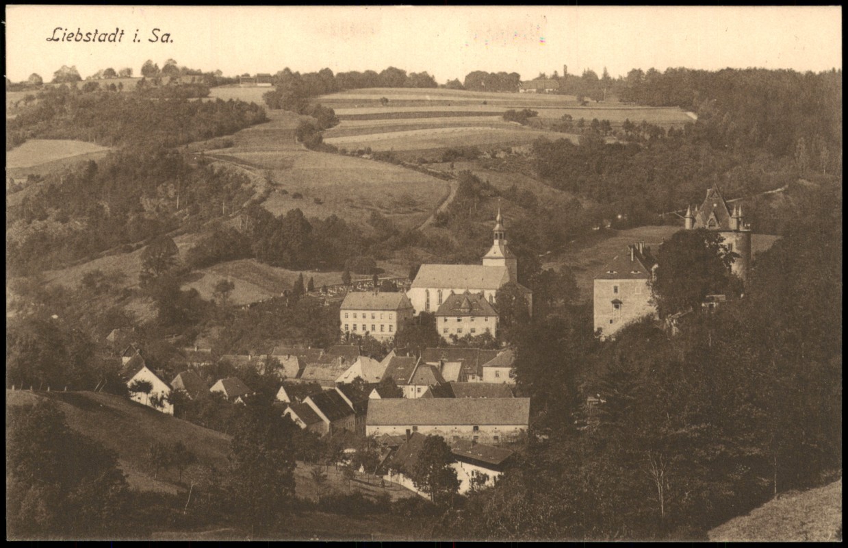zoom: Image side vintage Postcard from 1914: Stadtblick:: Liebstadt