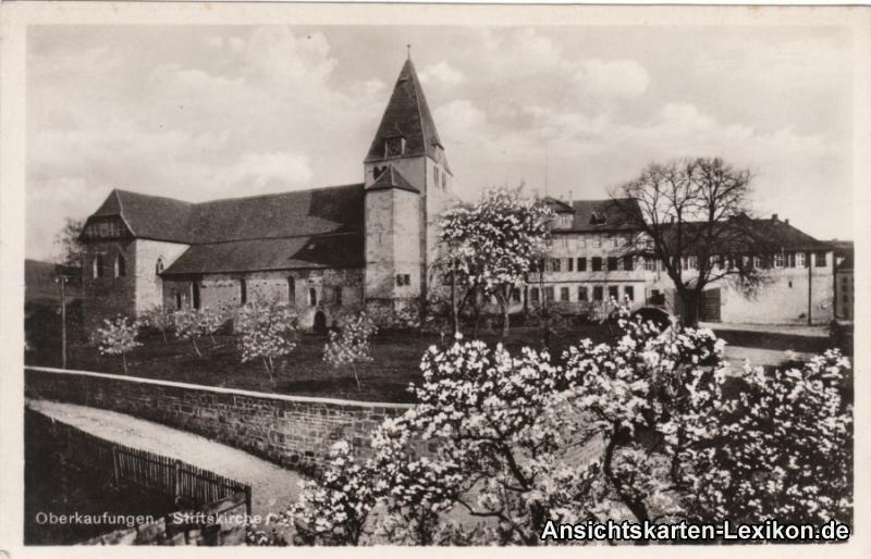 zoom: Image side vintage Postcard from 1955: Stiftskirche:: Oberkaufungen-Kaufungen