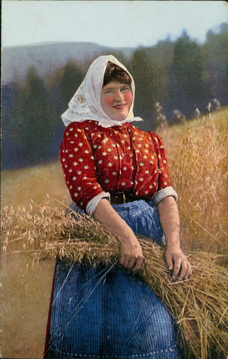 vergrößern: Bildseite historische Ansichtskarte von 1938: Erzgebirge Geberg