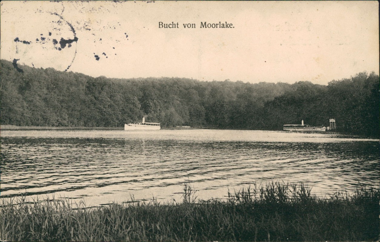 vergrößern: Bildseite historische Ansichtskarte von 1913: Moorlake, Dampfer:: Wannsee-Berlin
