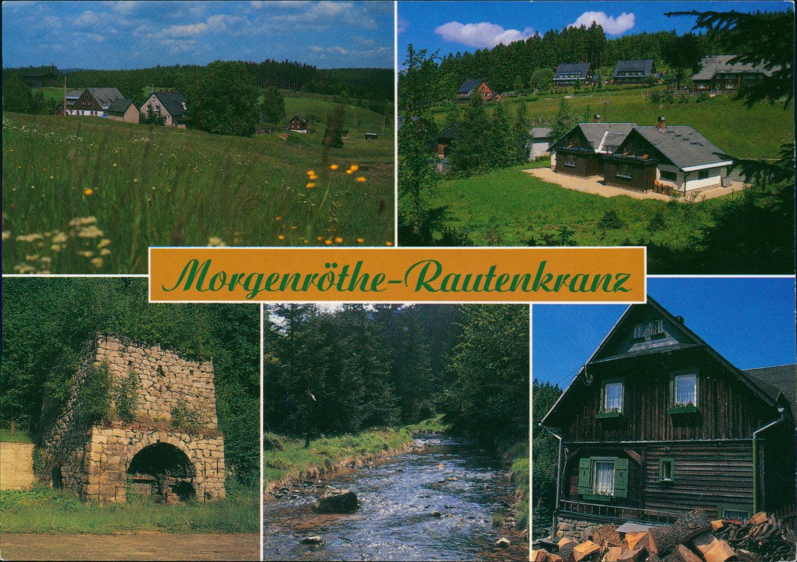 zoom: Image side vintage Postcard from 1980: Mehrbildkarte mit historischem Hochofen:: Ždiar Zár
