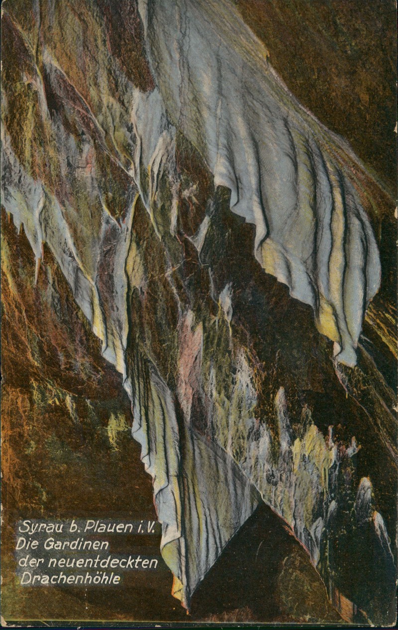 zoom: Image side vintage Postcard from 1929: Tropfsteinformation