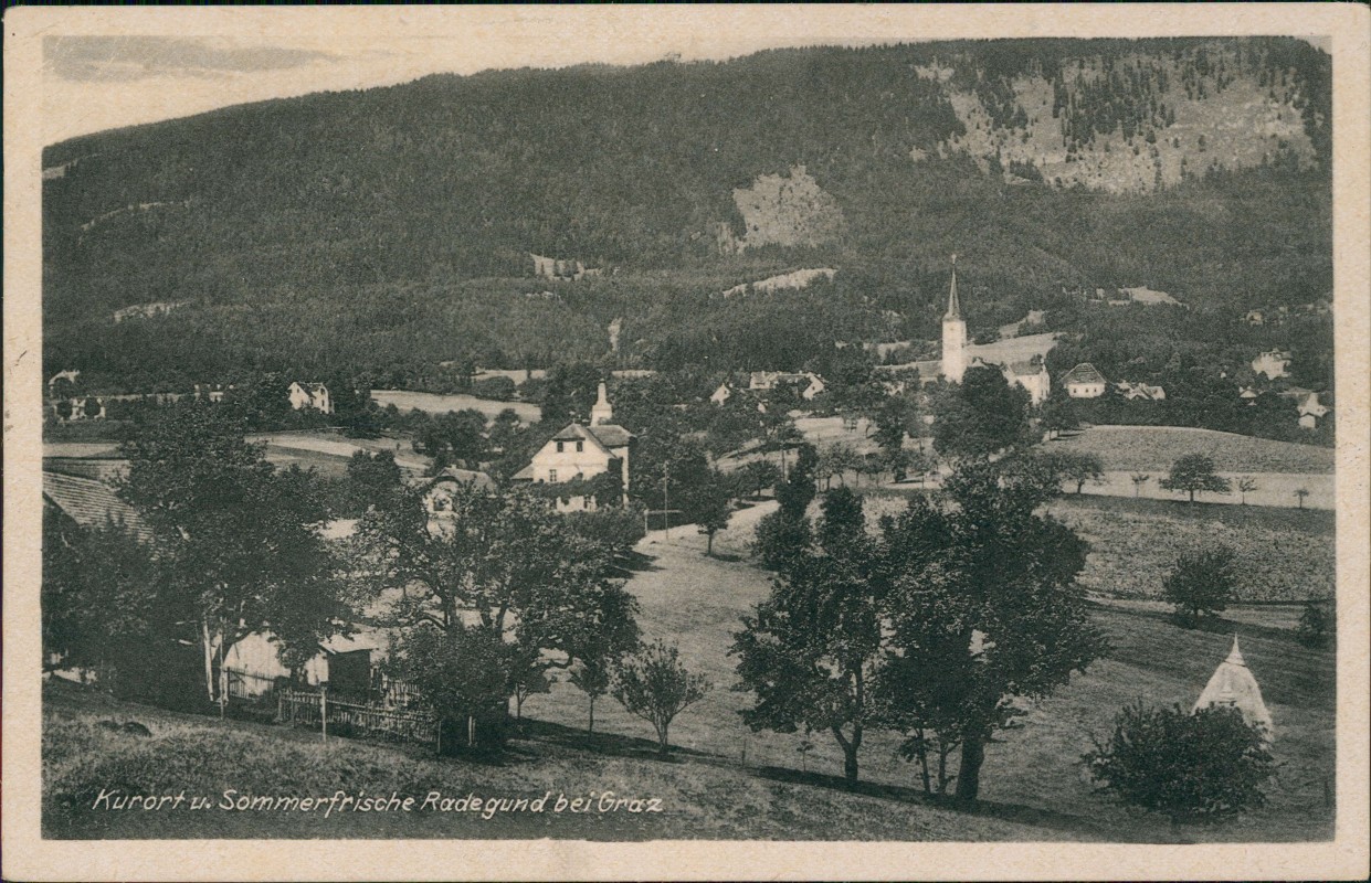 zoom: Image side vintage Postcard from 1944: Stadt b. Graz:: Sankt Radegund