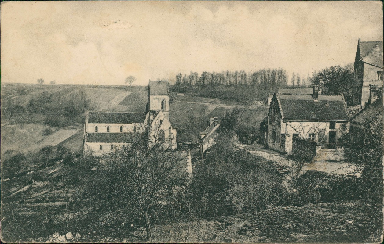 zoom: Image side vintage Postcard from 1905: Kirche und Häuser:: Laffaux