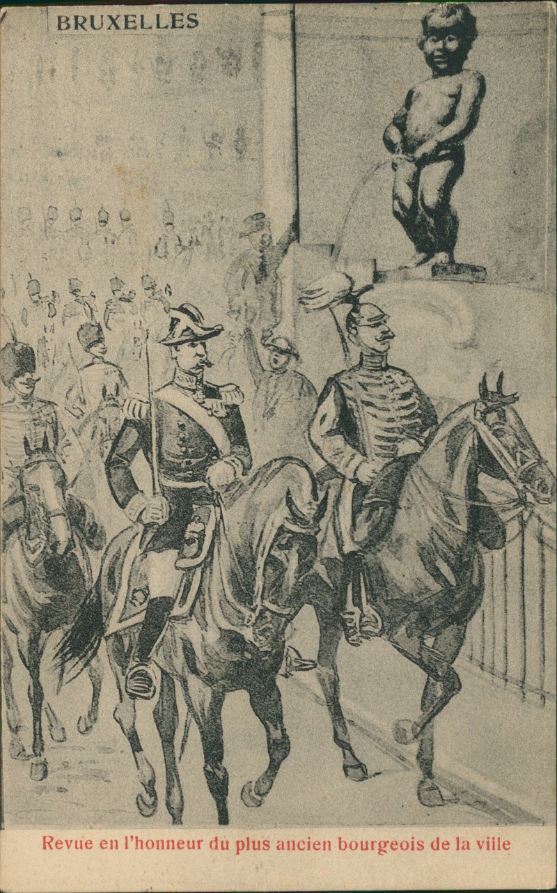 zoom: Image side vintage Postcard from 1910: Revue en l