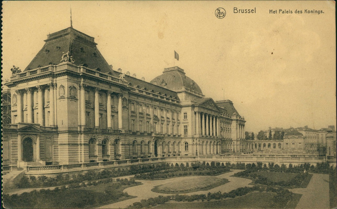 zoom: Image side vintage Postcard from 1917: Het Paleis des Konings.:: Brussels