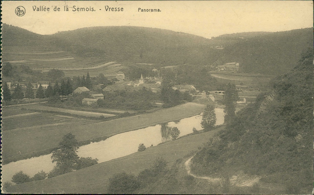 vergrößern: Bildseite historische Ansichtskarte von 1917: Vallée de la Semois. Vresse:: Membre-sur-Semois