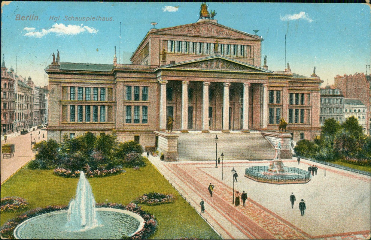 vergrößern: Bildseite historische Ansichtskarte von 1917: Kgl. Schauspielhaus.:: Mitte-Berlin