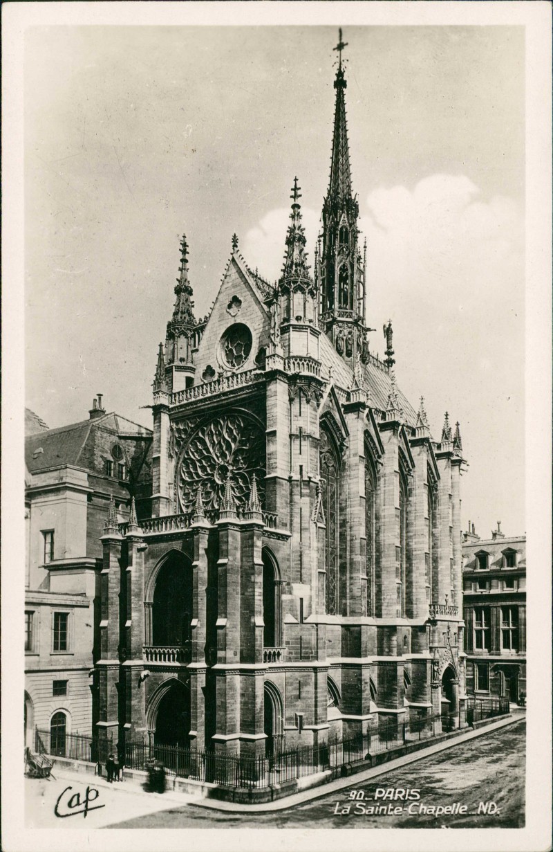 vergrößern: Bildseite historische Ansichtskarte von 1940: La Sainte-Chapelle, Fotokarte:: Paris