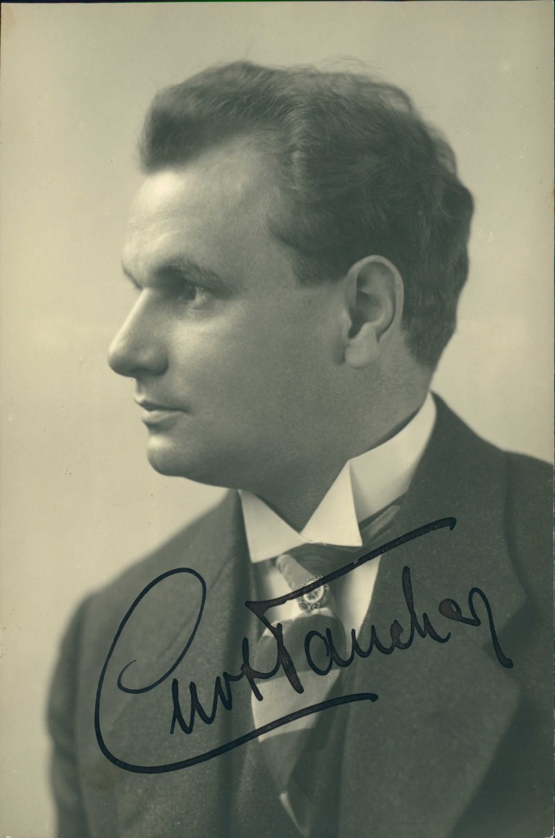 vergrößern: Bildseite historische Ansichtskarte von 1927: Musiker Sänger Opernsänger Autogramm Curt Taucher::