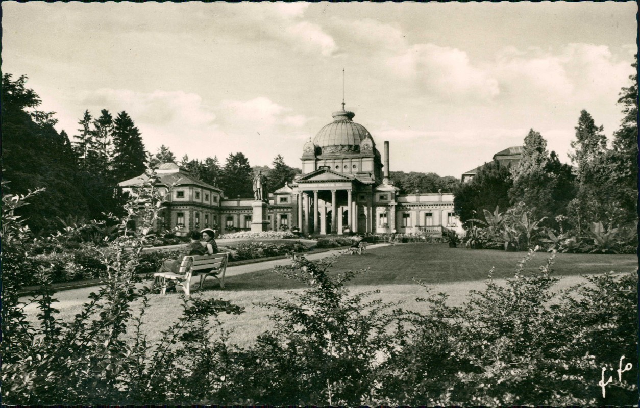zoom: Image side vintage Postcard from 1962: Kaiser Wilhelm Bad:: Bad Homburg