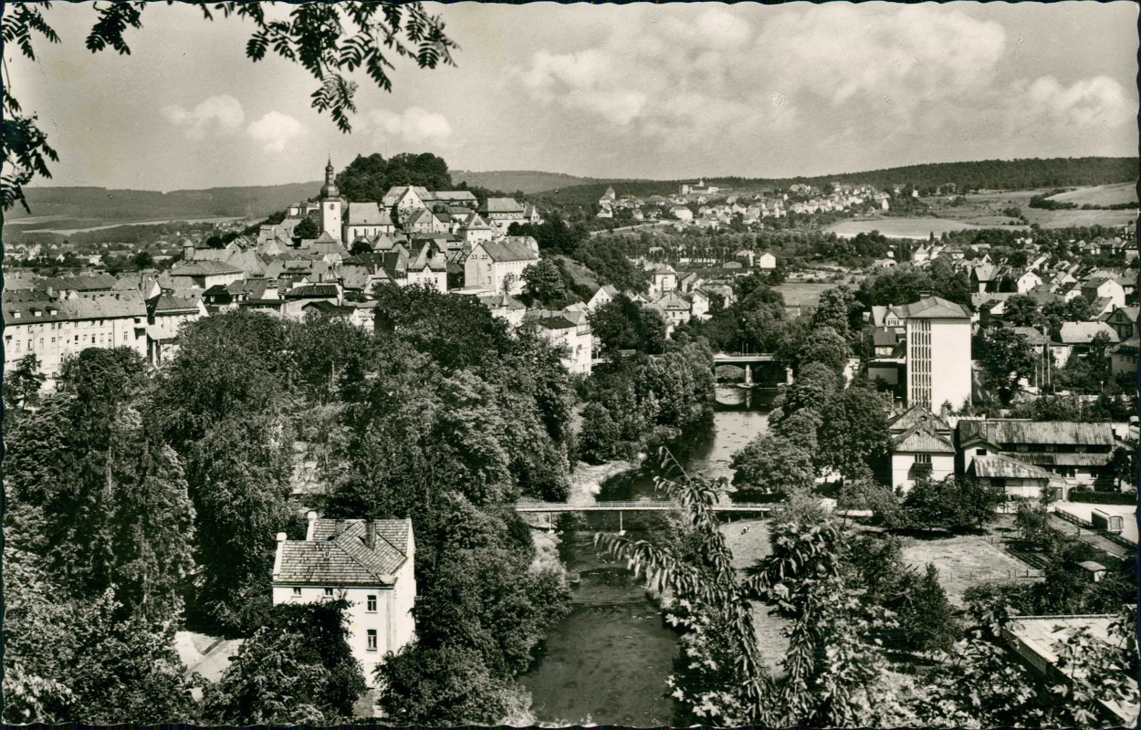 vergrößern: Bildseite historische Ansichtskarte von 1969: Blick vom Forstrat-Ehmsen-Denkmal:: Arnsberg