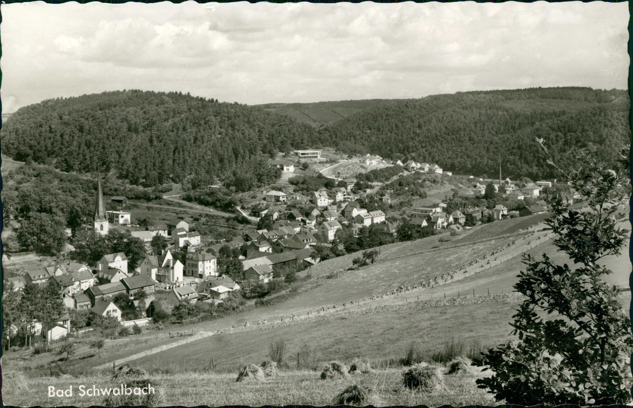 zoom: Image side vintage Postcard from 1968: Stadtblick:: Bad Schwalbach