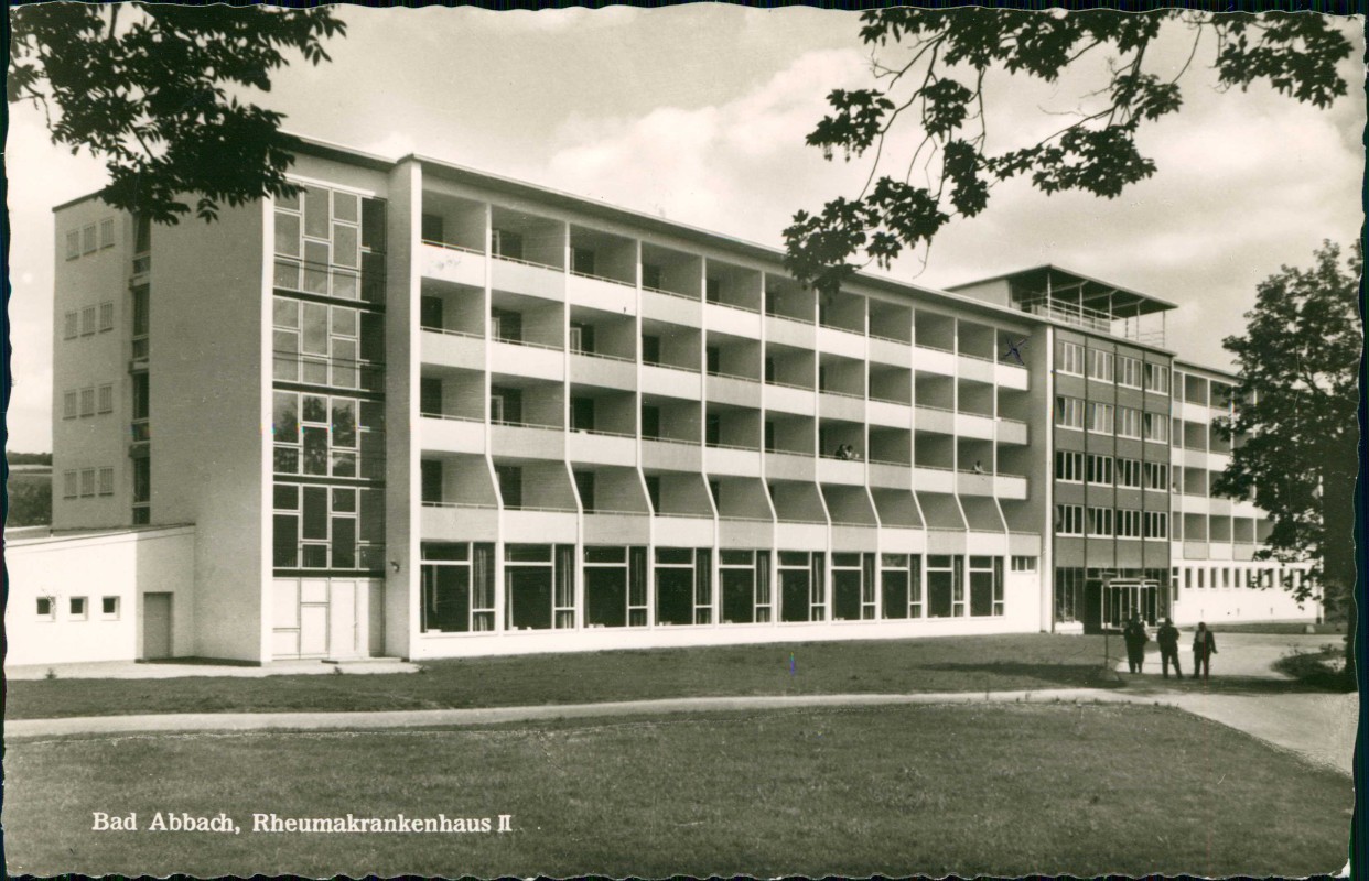 zoom: Image side vintage Postcard from 1961: Rheumakrankenhaus II - Fotokarte:: Bad Abbach