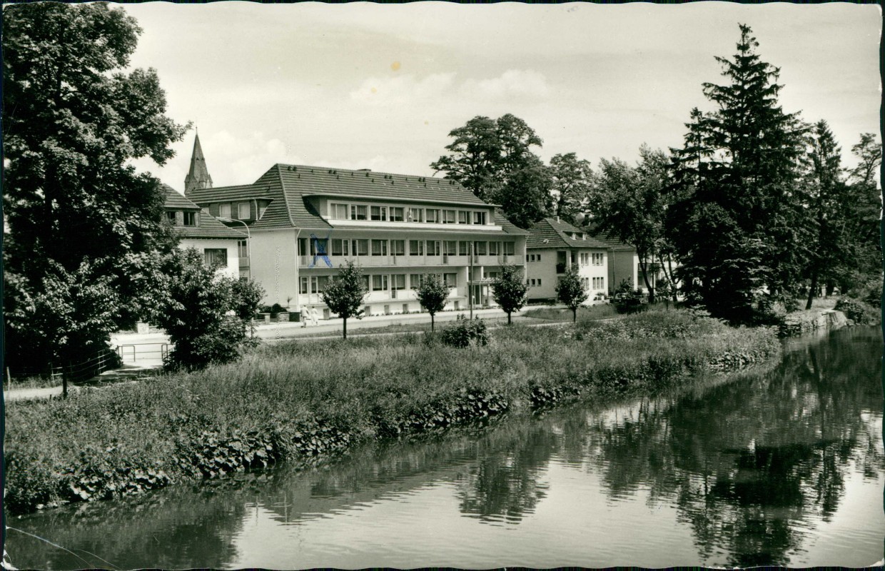 zoom: Image side vintage Postcard from 1973: Kurklinik ARE:: Bad Neuenahr-Ahrweiler