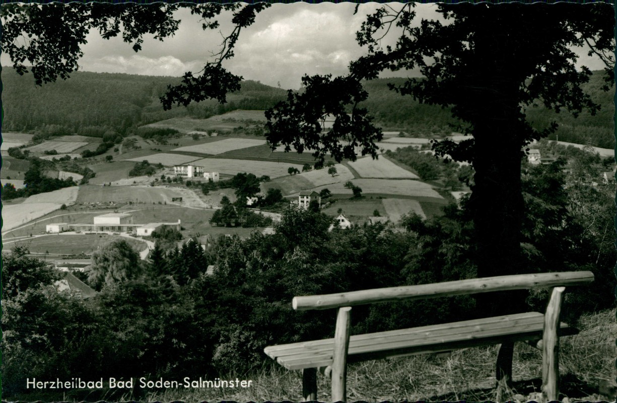 vergrößern: Bildseite historische Ansichtskarte von 1961: Blick auf das Kurhaus - Fotokarte:: Bad Soden-Salmünster