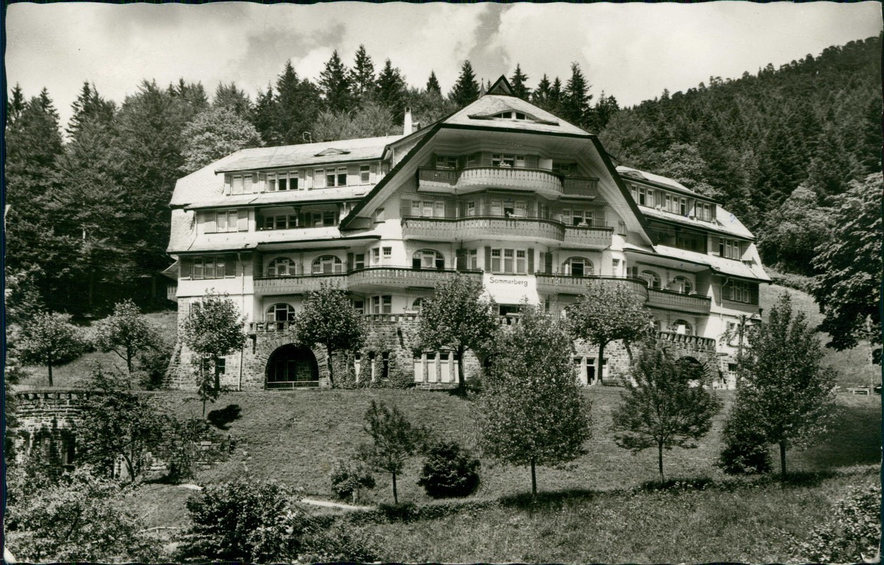 vergrößern: Bildseite historische Ansichtskarte von 1964: Schwarzwald Kuranstalten St. Luitgard:: Bad Rippoldsau-Schapbach