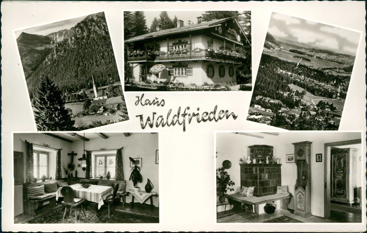 vergrößern: Bildseite historische Ansichtskarte von 1965: Mehrbildkarte Haus Waldfrieden:: Bad Gandersheim