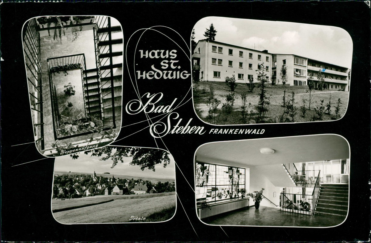 vergrößern: Bildseite historische Ansichtskarte von 1959: Mehrbildkarte Haus St. Hedwig:: Bad Steben