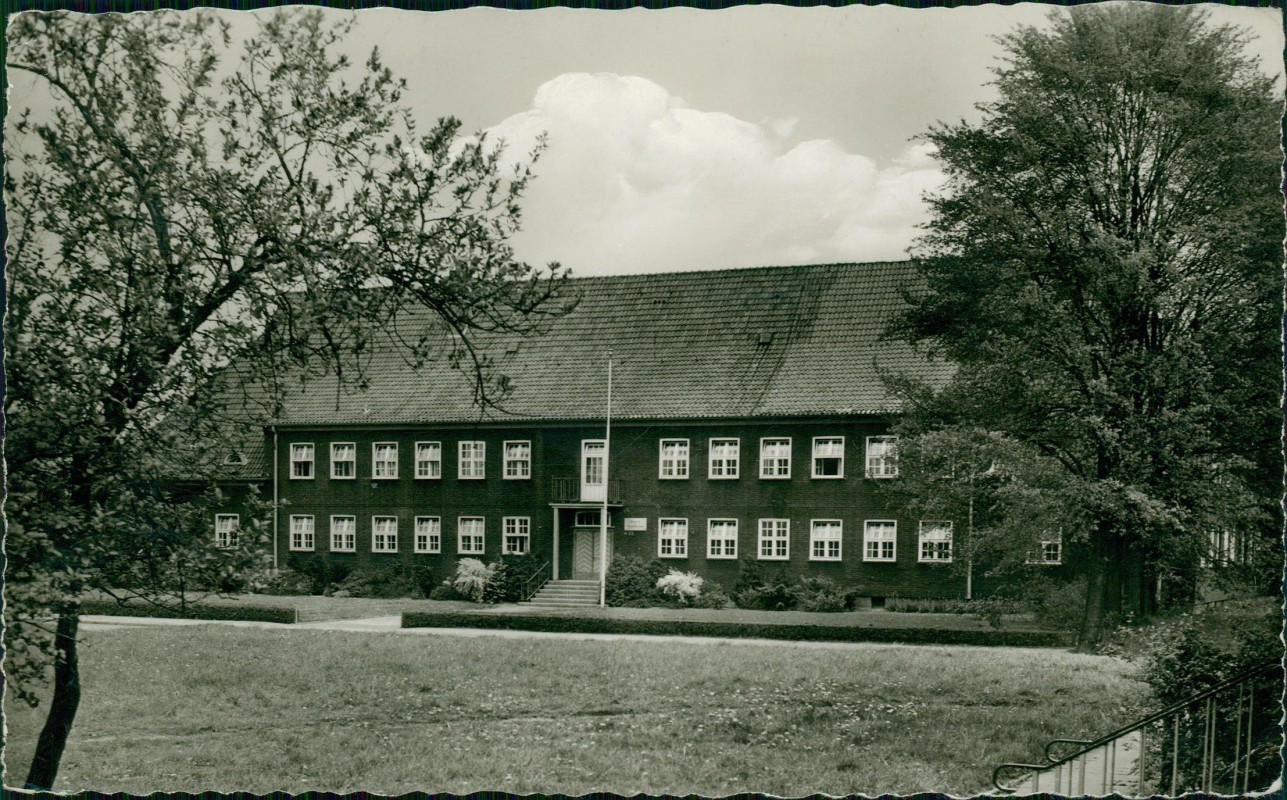 vergrößern: Bildseite historische Ansichtskarte von 1963: Stadtpartie Fotokarte:: Quakenbrück