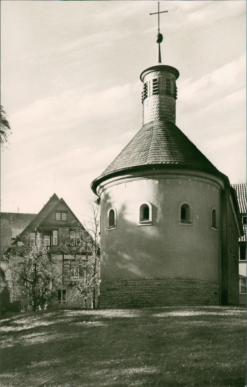 vergrößern: Bildseite historische Ansichtskarte von 1978: Ev. Akademie Haus Ortlohn Kapelle:: Iserlohn