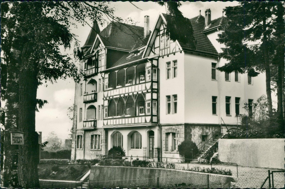 vergrößern: Bildseite historische Ansichtskarte von 1962: Haus Bismarck - Bismarckstraße:: Bad Sachsa