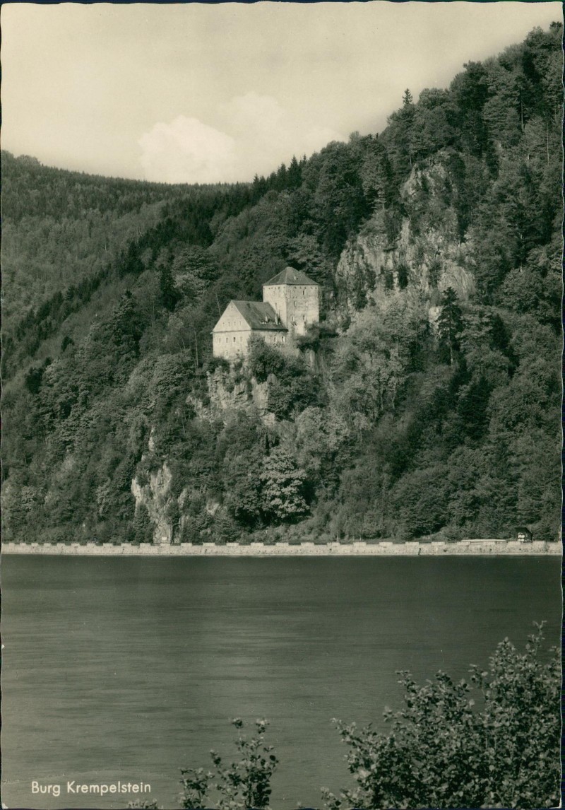 vergrößern: Bildseite historische Ansichtskarte von 1971: Burg Krempelstein b. Passau:: Erlau-Obernzell