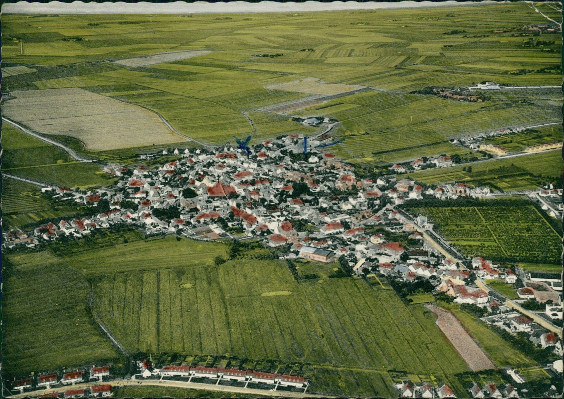 zoom: Image side vintage Postcard from 1964: Luftbild:: Wesselburen