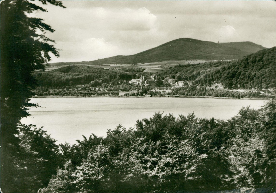 zoom: Image side vintage Postcard from 1965: Abtei Maria Laach Fernblick:: Glees (Vulkaneifel)