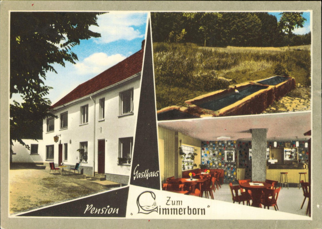 vergrößern: Bildseite historische Ansichtskarte von 1978: Gasthaus - Pension ZUM LIMMERBORN:: Karl Eifel