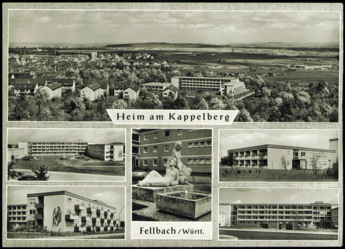 vergrößern: Bildseite historische Ansichtskarte von 1966: 4 Bild Heim am Kappelberg:: Fellbach