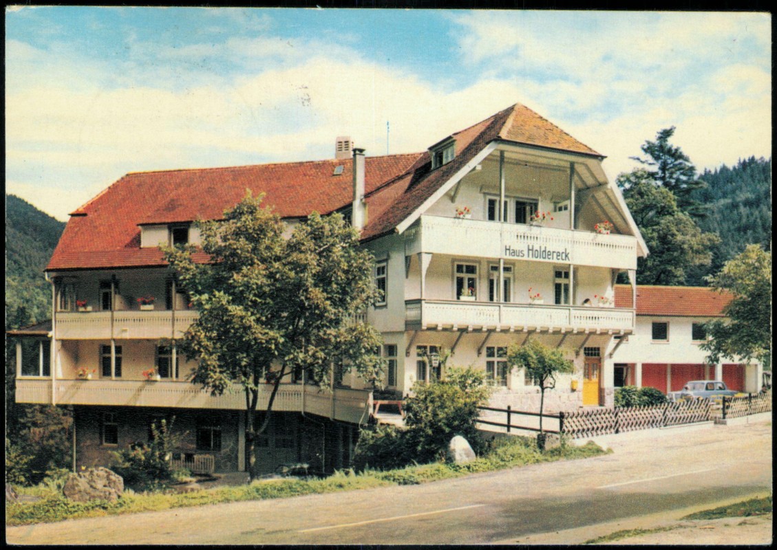 vergrößern: Bildseite historische Ansichtskarte von 1964: Erholungsheim HAUS HOLDERECK:: Forbach (Baden)