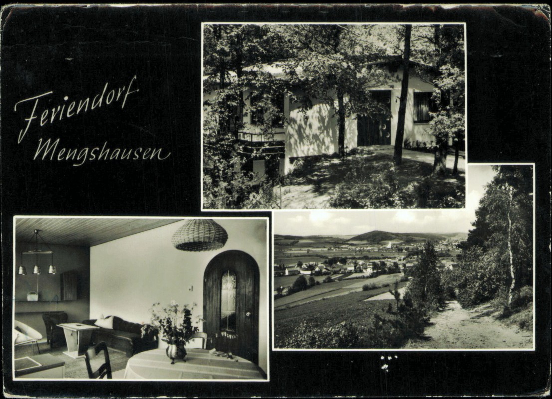 zoom: Image side vintage Postcard from 1969: Feriendorf Mengshausen 3 Bild:: Niederaula