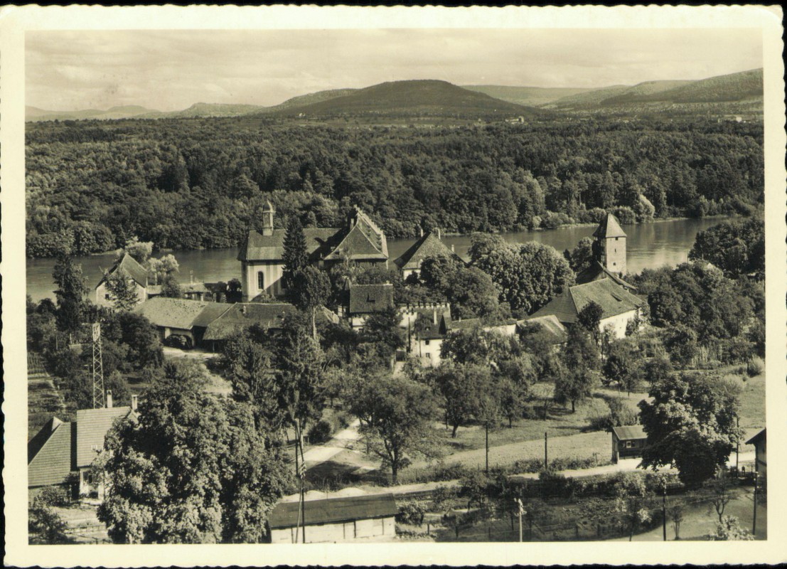 vergrößern: Bildseite historische Ansichtskarte von 1961: Blick auf Kinderheimstifte:: Bad Säckingen