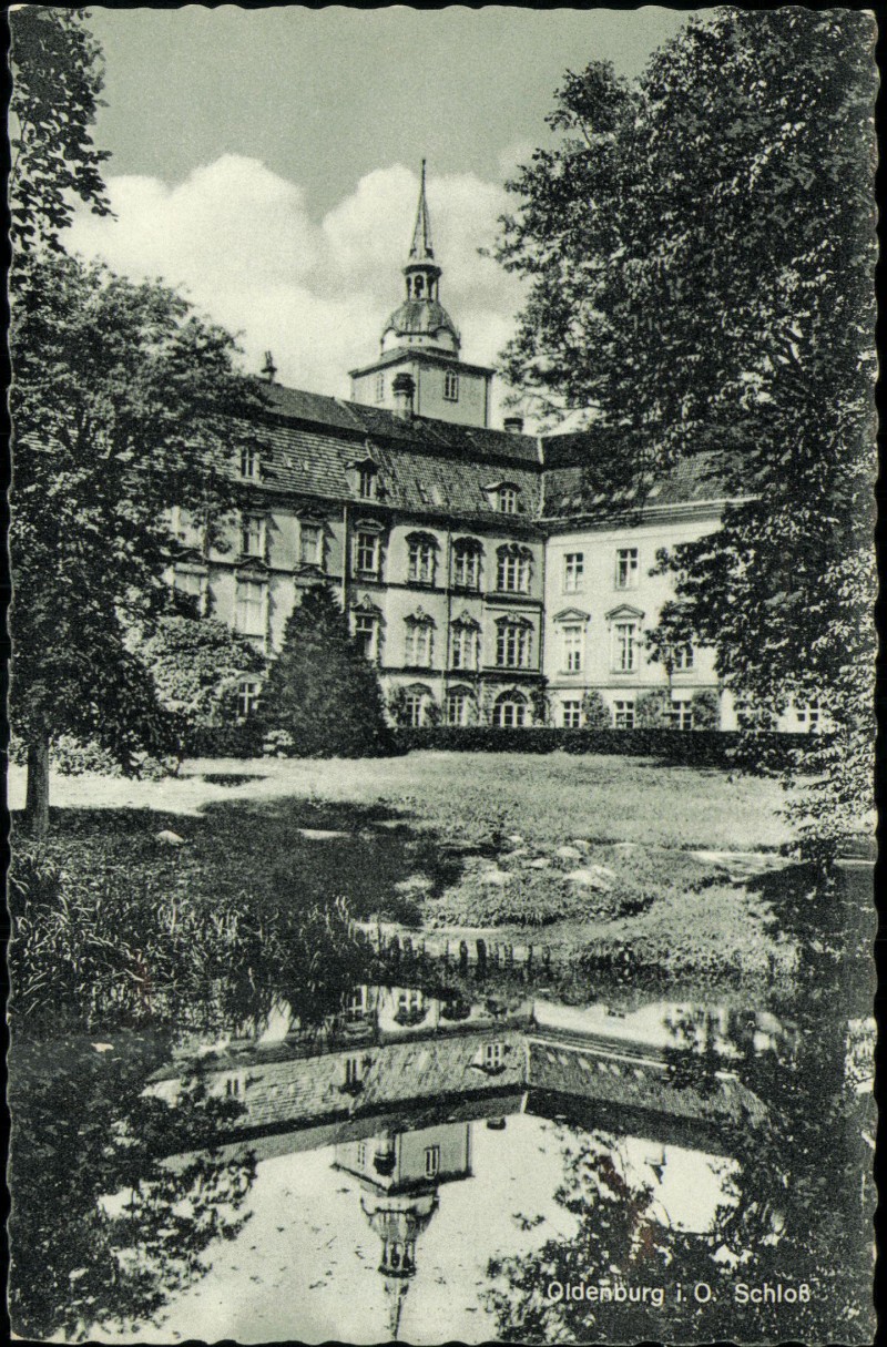 vergrößern: Bildseite historische Ansichtskarte von 1963: Schloss:: Oldenburg