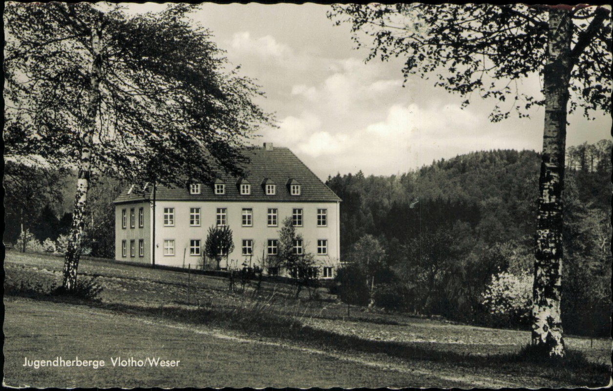 vergrößern: Bildseite historische Ansichtskarte von 1962: Jugendherberge Fotokarte:: Vlotho