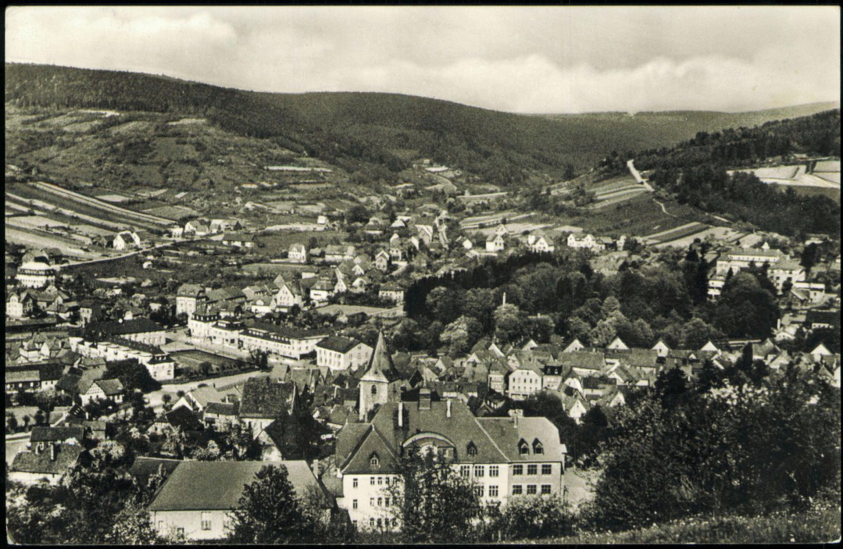 vergrößern: Bildseite historische Ansichtskarte von 1960: Teilansicht Fotokarte:: Bad Orb
