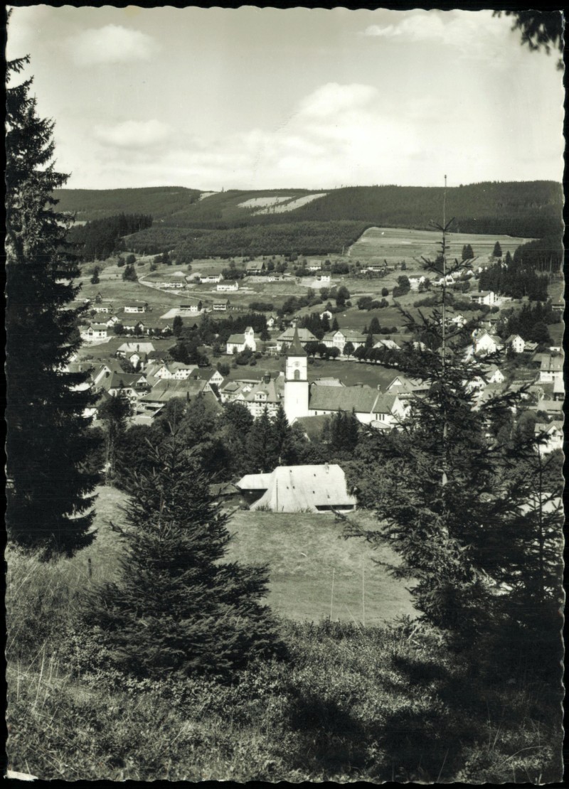 vergrößern: Bildseite historische Ansichtskarte von 1979: Blick auf die Stadt - Fotokarte:: Lenzkirch