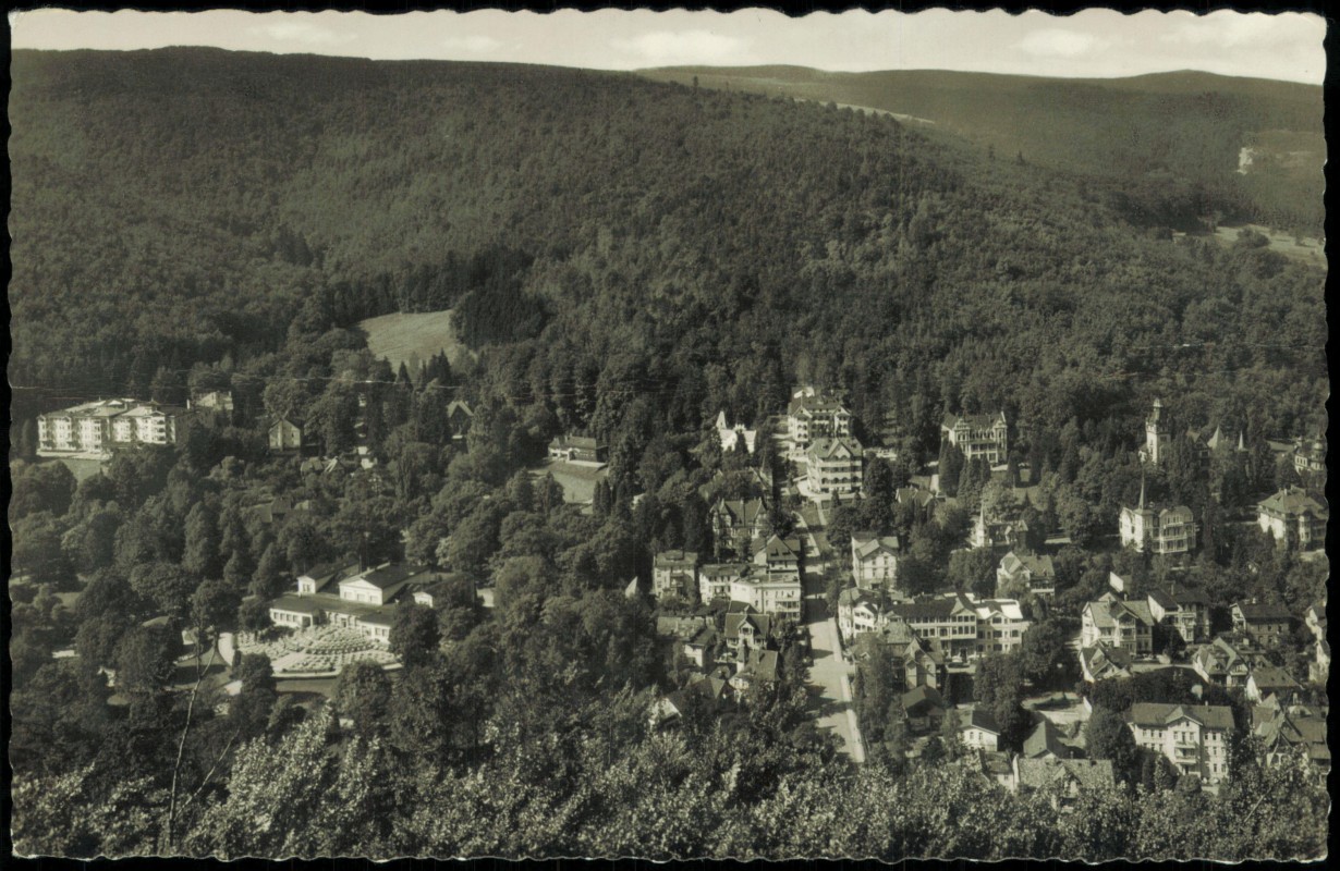 vergrößern: Bildseite historische Ansichtskarte von 1963: Totale:: Bad Harzburg