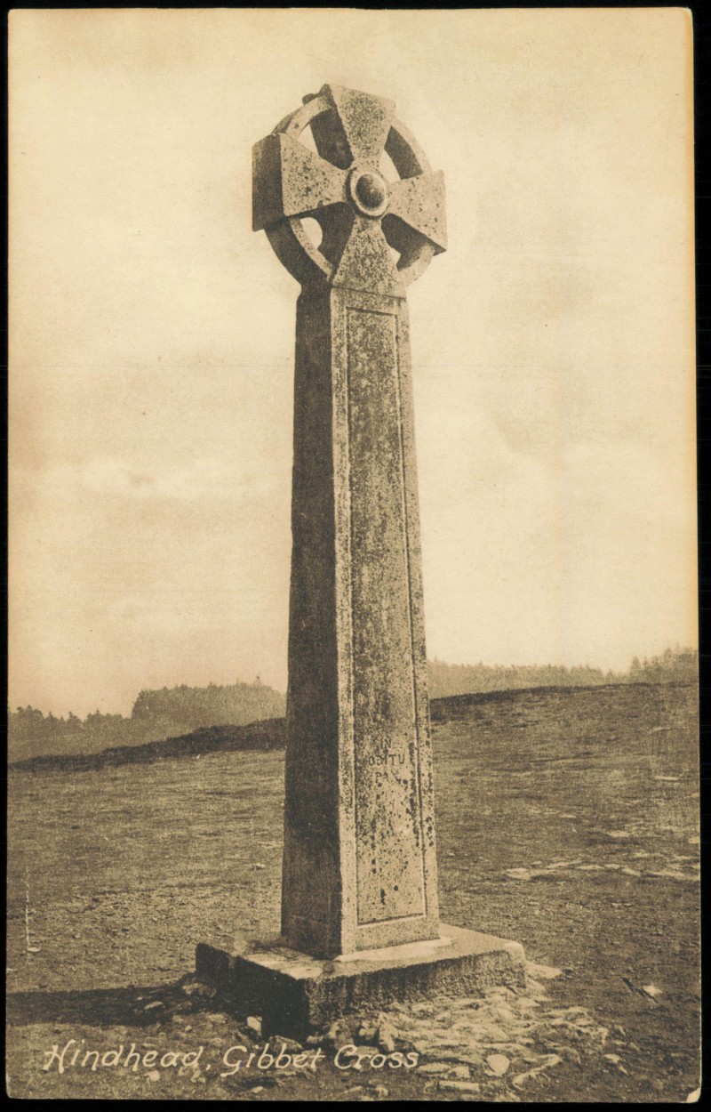 vergrößern: Bildseite historische Ansichtskarte von 1918: Gibbet Cross:: Hindhead