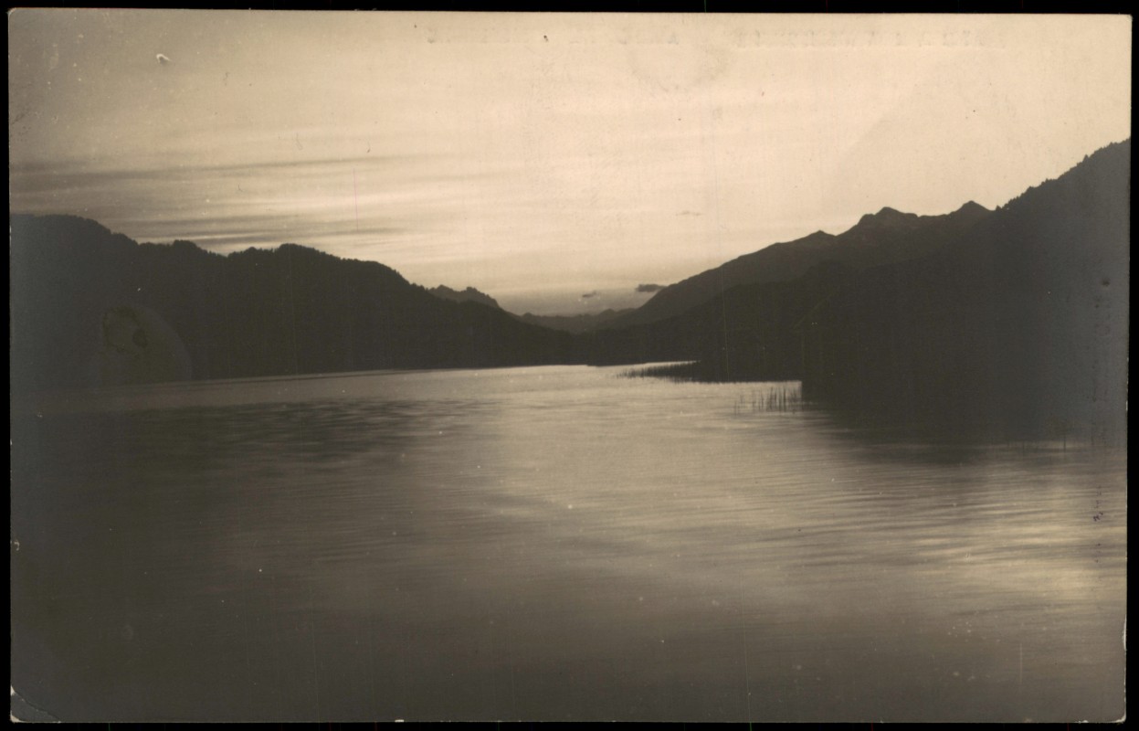 zoom: Image side vintage Postcard from 1926: Abend am Weissensee Foto-AK Stimmungsbild:: Weißensee