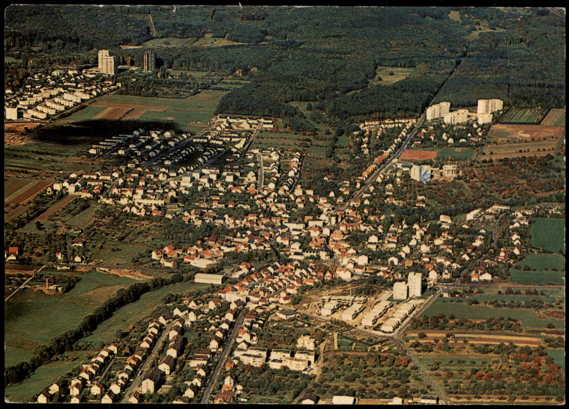 zoom: Image side vintage Postcard from 1979: Luftaufnahme:: Oberhöchstadt-Kronberg im Taunus