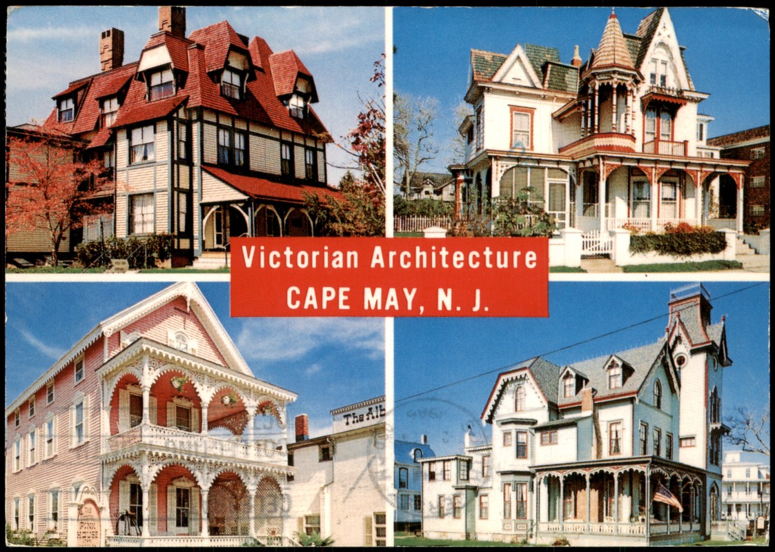 zoom: Image side vintage Postcard from 1985: Victorian Architecture, Cape May, New Jersey:: Cape May N.J.