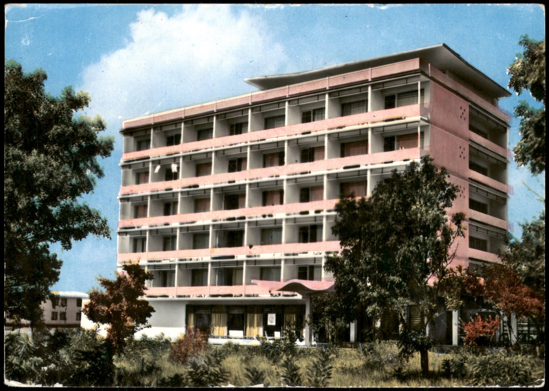 vergrößern: Bildseite historische Ansichtskarte von 1960: Hotel Ropotamo, Sonnenstrand (Slantschew Brjag):: Nessebar