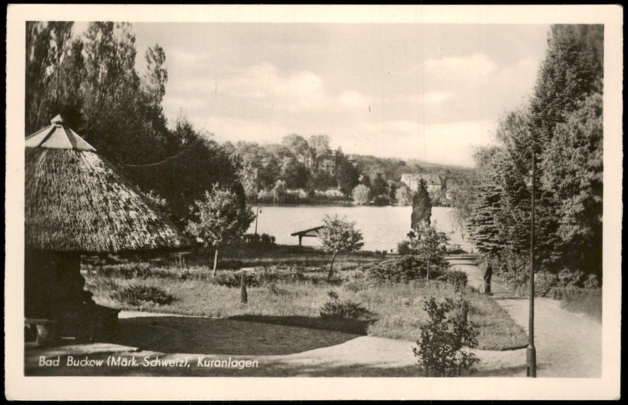 zoom: Image side vintage Postcard from 1955: Kuranlagen zur DDR-Zeit:: Buckow (Märkische Schweiz)