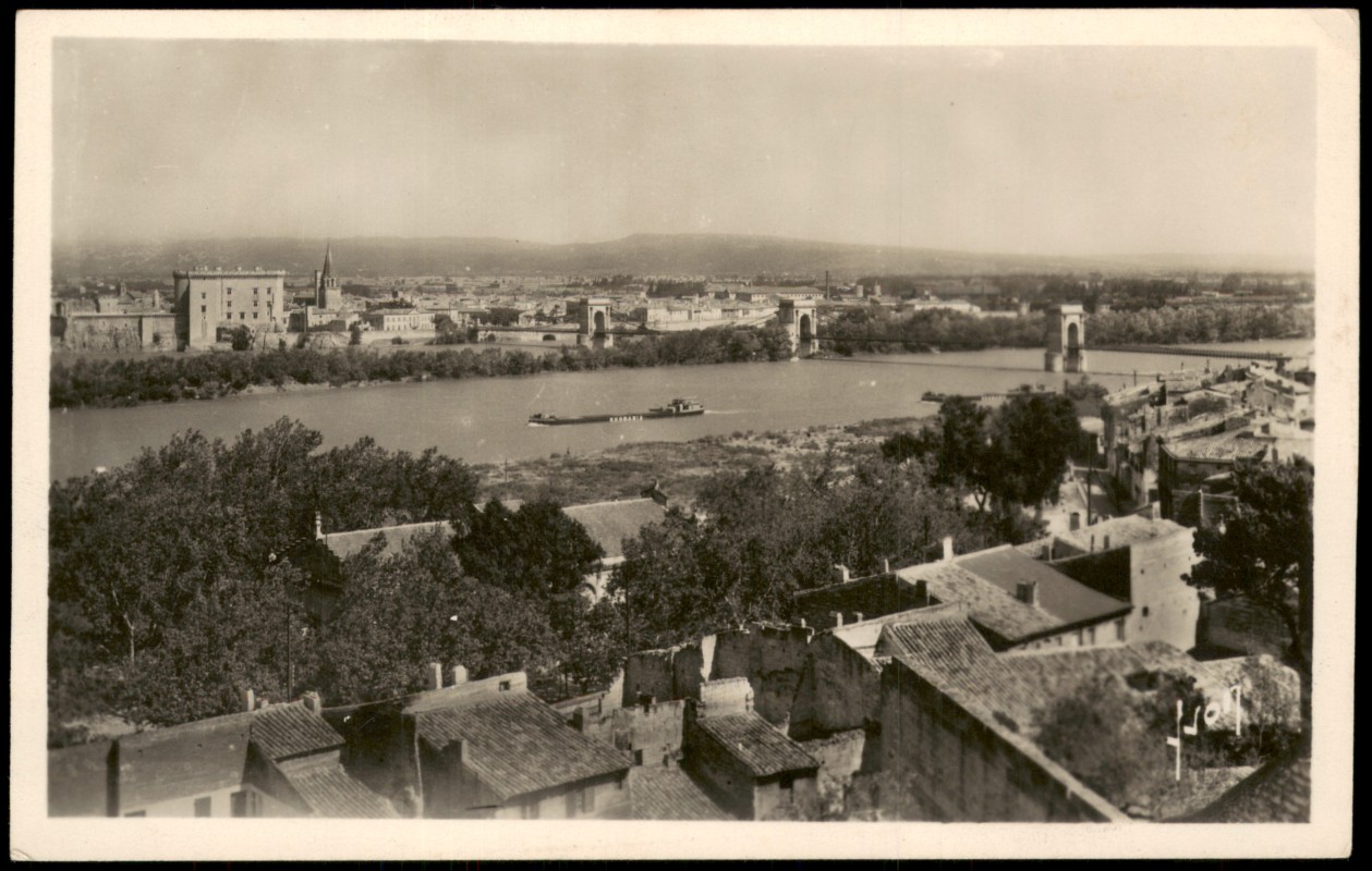 zoom: Image side vintage Postcard from 1953: Gesamtansicht von Tarascon:: Tarascon (Bouches-du-Rhône)