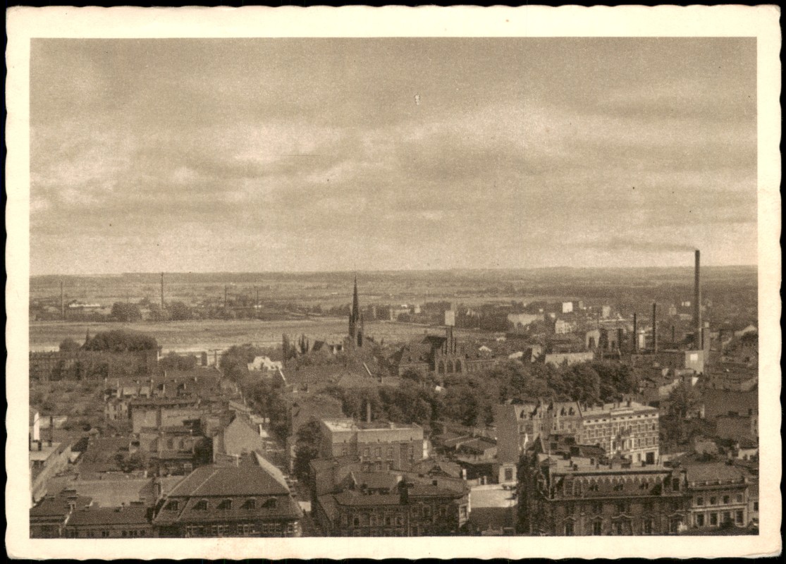 zoom: Image side vintage Postcard from 1940: Panorama-Ansicht GRAUDENZ Stadtbild:: Grudziadz