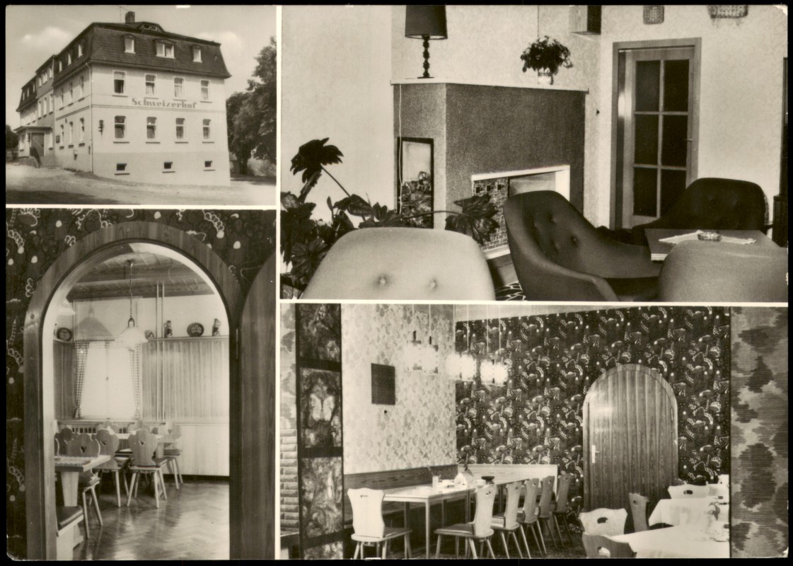 zoom: Image side vintage Postcard from 1977: Schulungs- und Erholungszentrum Schweizerhof:: Neuclausnitz-Clausnitz/Erzgebirge-Rechenberg-Bienenmühle