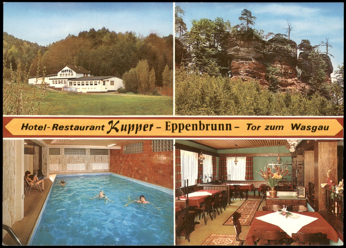 zoom: Image side vintage Postcard from 1975: Hotel-Restaurant Kupper:: Eppenbrunn